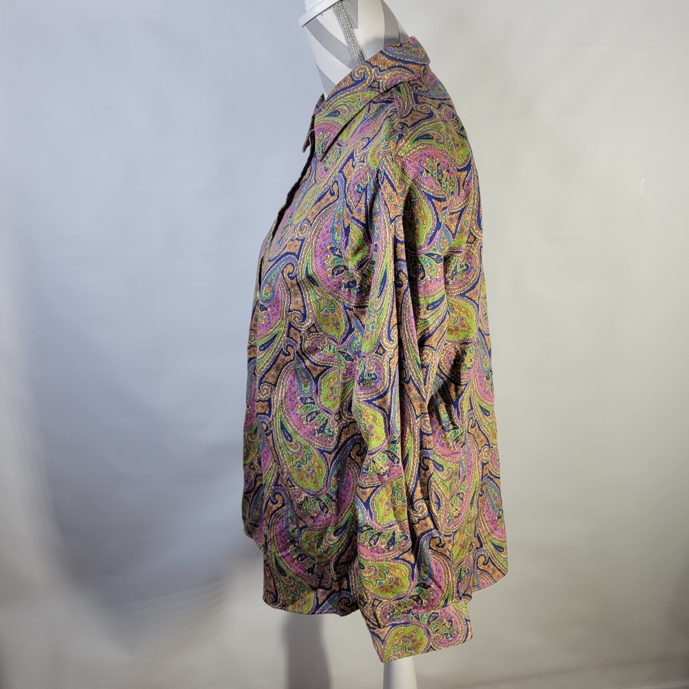Womans Chaps Classics Button front Long sleeve Shirt Cotton No Iron Size XL - Picture 5 of 9